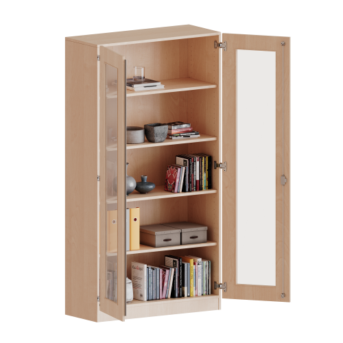 Schrank mit verglasten Türen, 5 Ordnerhöhen - Serie evo180 Breite 100 cm, Gesamthöhe 190 cm, Türen mit Glaseinsatz, Vollausschnitt, abschließbar, mit Sockel (81 mm) Schrank mit verglasten Türen, 5 Ordnerhöhen - Serie evo180 Breite 100 cm, Gesamthöhe 190 cm, Türen mit Glaseinsatz, Vollausschnitt, abschließbar, mit Sockel (81 mm)