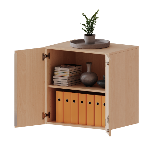 Aufsatzschrank für ErgoTray Serie, 2 Ordnerhöhen - Serie evo180 zwei Türen, B/H/T: 70,3x72x50 cm
