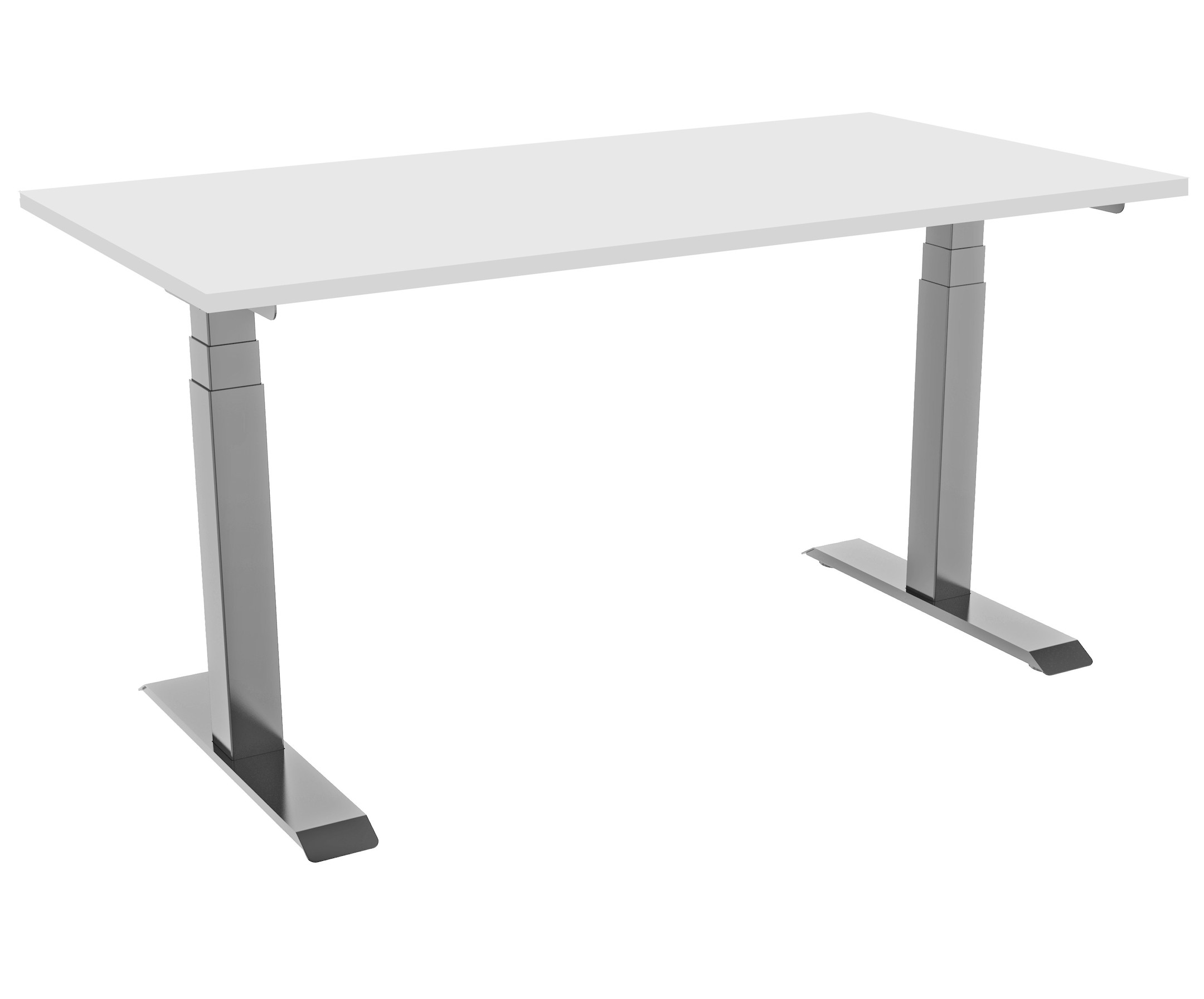 celexon elektrisch höhenverstellbarer Schreibtisch Professional eAdjust-58123 - grau, inkl. Tischplatte 125 x 75 cm