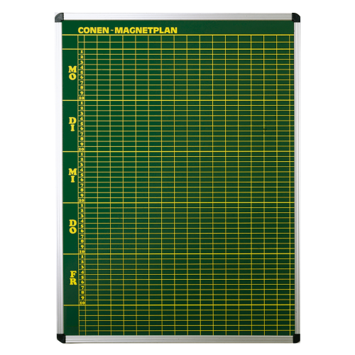 Stundenplantafel aus Premium Stahlemaille in anthrazit Stunden, Klassen, Stahlemaillie blau, magnethaftend, beschreibbar