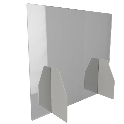 Polystyrol Schutzwand als Tischaufsteller B/H: 65x55 cm Polystyrol Schutzwand als Tischaufsteller B/H: 65x55 cm