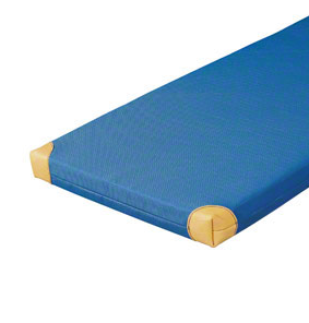 Turnmatte B/H/T: 200x6x100 cm, blau mit Lederecken
