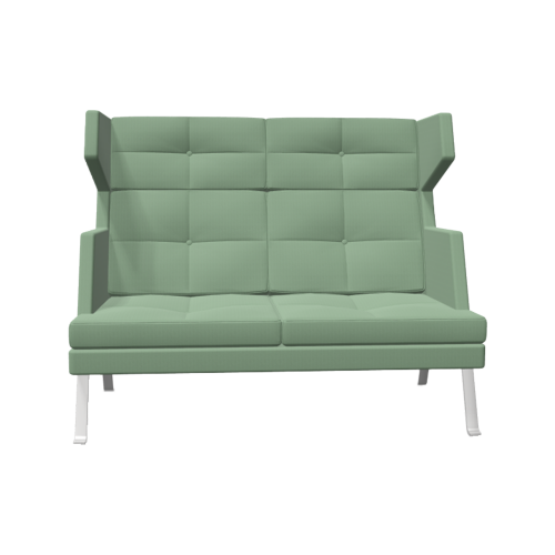 hohes 2er Sofa Ona mit Metallgestell und Seitenschale B/H/T: 141x117x95 cm