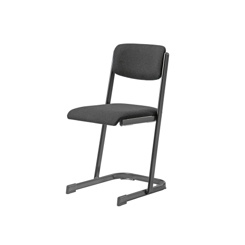 Lehrerstuhl mit Sitz- und Rückenpolster mit Gestell in U-Form