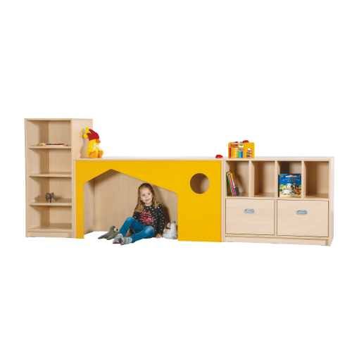 Regalsystem "Dora" in Korpusbauweise B/H/T: 310x80/120x40 cm, Komplettregal System