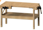 Kinderhobelbank mit Ablageboden, Massivholz Plattenmaß B/T: 100x50 cm, Gesamtmaß B/H/T: 115x64x65 cm