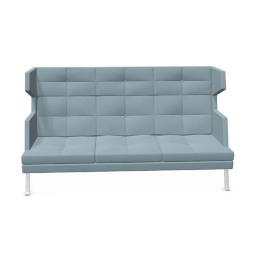 hohes 3er Sofa Ona mit Metallgestell & Seitenschale B/H/T: 207x117x44 cm hohes 3er Sofa Ona mit Metallgestell & Seitenschale B/H/T: 207x117x44 cm