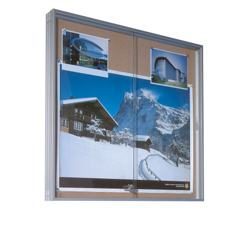 Wandvitrine IA mit Schiebetür aus Sicherheitsglas und Korkrückwand verschiedene Größen wählbar Wandvitrine IA mit Schiebetür aus Sicherheitsglas und Korkrückwand verschiedene Größen wählbar