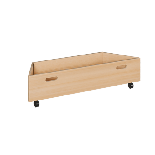 Rollkasten für Spielpodest Trapez Rollkasten Trapez, B/H/T: 117/70x26x36 cm, Multiplex Birke