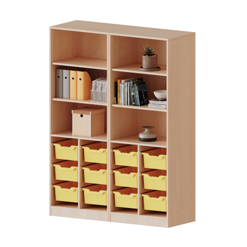 ErgoTray Regal, vierreihig, 5 Ordnerhöhen - evo180 Serie Breite 140,6 cm, Gesamthöhe 190 cm, mit Sockel (81 mm), zweiteilig, unten 12 hohe ErgoTray Boxen, oben 4 Einlegeböden ErgoTray Regal, vierreihig, 5 Ordnerhöhen - evo180 Serie Breite 140,6 cm, Gesamthöhe 190 cm, mit Sockel (81 mm), zweiteilig, unten 12 hohe ErgoTray Boxen, oben 4 Einlegeböden