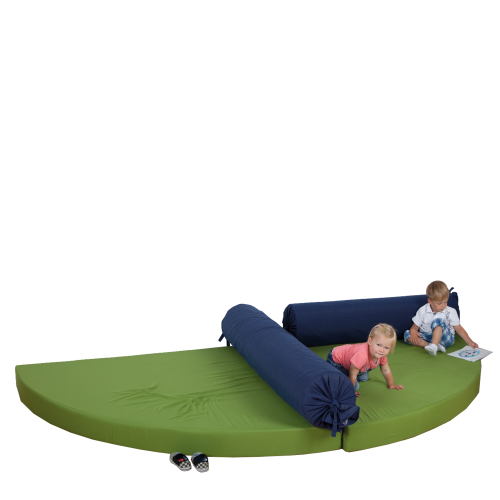Kuschelecke Doppel-Viertelkreis mit 2 Rückenrollen B/H/T: 160x15x160 cm
