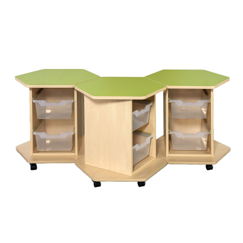 Sechseckwagen 3er Set, je B/H/T: 79x64x70 cm