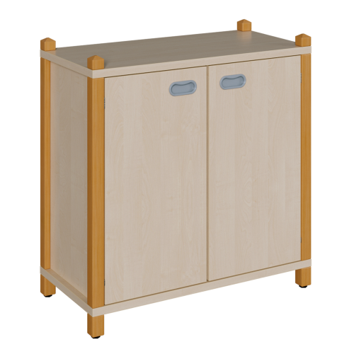 Stollen-Schrank mit 2 Türen B/H/T: 82x60x40 cm, 2 Türen, 2 Einlegeböden, 3 große Fächer