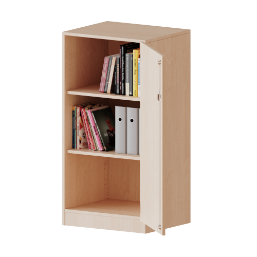Schrank, 3 Ordnerhöhen - Serie evo180 Breite 60 cm, Gesamthöhe 118 cm, 1 Tür, abschließbar