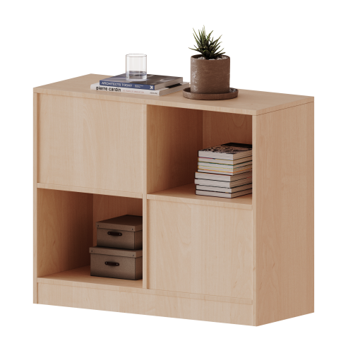 Raumteiler Regal, 2 Ordnerhöhen - Serie evo180 Breite 100 cm, Gesamthöhe 82 cm, 4 Fächer, wechselseitig angeordnet, mit Sockel (81 mm) Raumteiler Regal, 2 Ordnerhöhen - Serie evo180 Breite 100 cm, Gesamthöhe 82 cm, 4 Fächer, wechselseitig angeordnet, mit Sockel (81 mm)