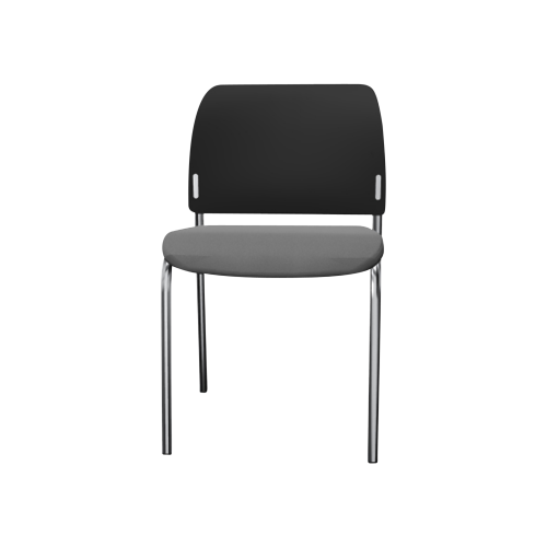 Stuhl ANABELLE mit Sitzpolsterung BxHxT: 48x79x54 cm, mit 4-Fußgestell und Rückenlehne aus Kunststoff