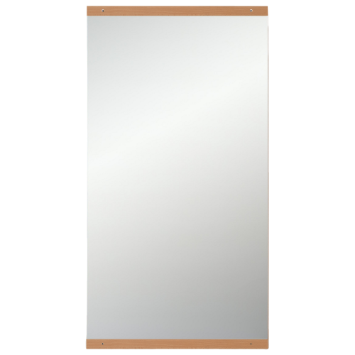 Spiegelwandelement B/H: 90x140 cm, Abschlussleisten aus Buche-Massivholz