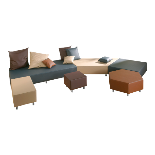 Wellness Oase Set 6 bestehend aus 6 Elementen und 7 Kissen, Bezug wählbar Wellness Oase Set 6 bestehend aus 6 Elementen und 7 Kissen, Bezug wählbar