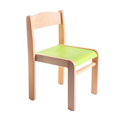 Stapelstuhl LIMBI mit Linoleum Holzstuhl, Sitz Linoleum beschichtet Stapelstuhl LIMBI mit Linoleum Holzstuhl, Sitz Linoleum beschichtet