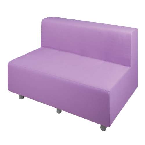 Relax! - Zweiersitzbank mit Lehne, Bezug Kunstleder oder Stoff B/H/T: 104x70x72cm, Sitzhöhe: 39 cm, wahlweise schwer entflammbar lieferbar