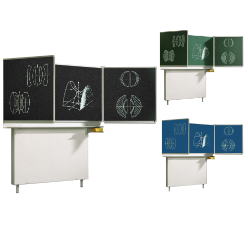 Wandtafel Schultafel aus Premium Stahlemaille, Serie ME Wandklappschiebetafel mit Kontergewicht Wandtafel Schultafel aus Premium Stahlemaille, Serie ME Wandklappschiebetafel mit Kontergewicht