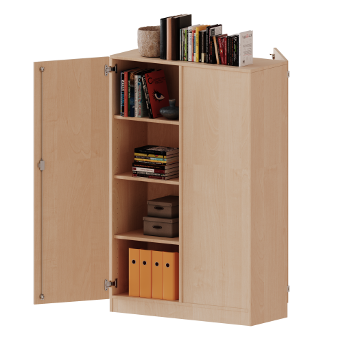Raumteiler Schrank, 4 Ordnerhöhen - Serie evo180 Breite 100 cm, Gesamthöhe 154 cm, 2 Türen, wechselseitig angeordnet, abschließbar, mit Sockel (81 mm) Raumteiler Schrank, 4 Ordnerhöhen - Serie evo180 Breite 100 cm, Gesamthöhe 154 cm, 2 Türen, wechselseitig angeordnet, abschließbar, mit Sockel (81 mm)