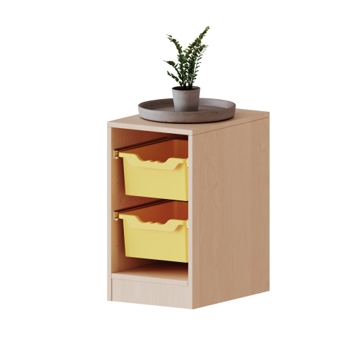 ErgoTray Regal, einreihig, 1,5 Ordnerhöhen - evo180 Serie Breite 36,1 cm, Gesamthöhe 64 cm, mit Sockel, 2 hohe ErgoTray Boxen ErgoTray Regal, einreihig, 1,5 Ordnerhöhen - evo180 Serie Breite 36,1 cm, Gesamthöhe 64 cm, mit Sockel, 2 hohe ErgoTray Boxen