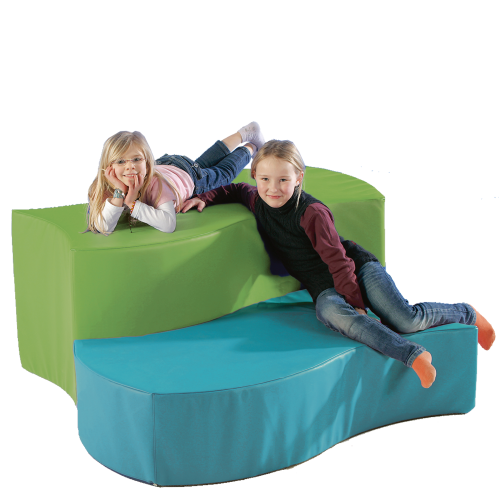 Swing-it Sit Wellensitzelement als 2-Sitzer mit Kunstlederbezug B/H/T: 120x30/60x60 cm, Kunstlederbezug auch in schwer entflammbar lieferbar Swing-it Sit Wellensitzelement als 2-Sitzer mit Kunstlederbezug B/H/T: 120x30/60x60 cm, Kunstlederbezug auch in schwer entflammbar lieferbar