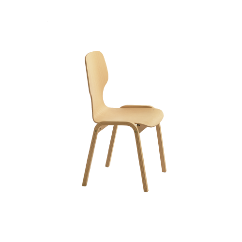 Stapelstuhl mit Schale "Barcelona" und Schichtholzgestell Sitzhöhe: 46 cm, Sitzschale Buche natur mit Vierfuß- Schichtholzgestell Stapelstuhl mit Schale "Barcelona" und Schichtholzgestell Sitzhöhe: 46 cm, Sitzschale Buche natur mit Vierfuß- Schichtholzgestell