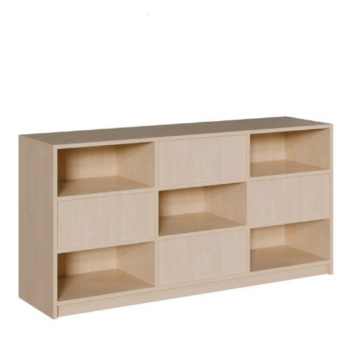 Korpus-Raumteilerregal, wechselseitig offen B/T: 152x40 cm, mit 2 Mittelwänden, Fächer wechselseitig offen