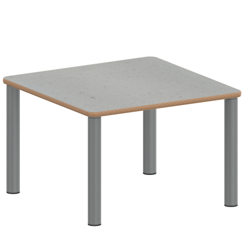 Tisch ZALOTTI mit Linoleum-Belag Quadrattische, Maße B/T: 80x80 bzw. 60x60 cm, Höhen 25…76 cm, Stahlrohrbeine Ø 60 mm, Fußvariante: Stellfuß Tisch ZALOTTI mit Linoleum-Belag Quadrattische, Maße B/T: 80x80 bzw. 60x60 cm, Höhen 25…76 cm, Stahlrohrbeine Ø 60 mm, Fußvariante: Stellfuß