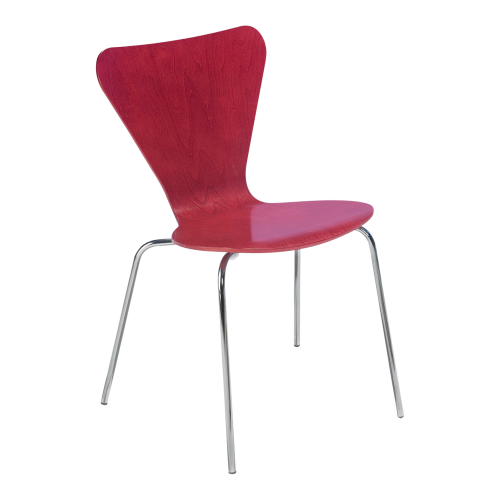 Stuhl Julia mit 4-Fuß-Gestell, Stapelschutz, Sitz- und Rückenpolster B/H/T: 44x80x53 cm, Sitzhöhe: 48 cm