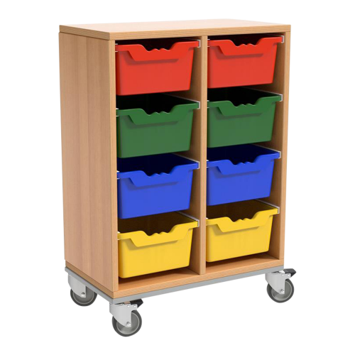 Schrank mit 8 hohen Schüben B/H/T: 71x91x50 cm, fahrbar