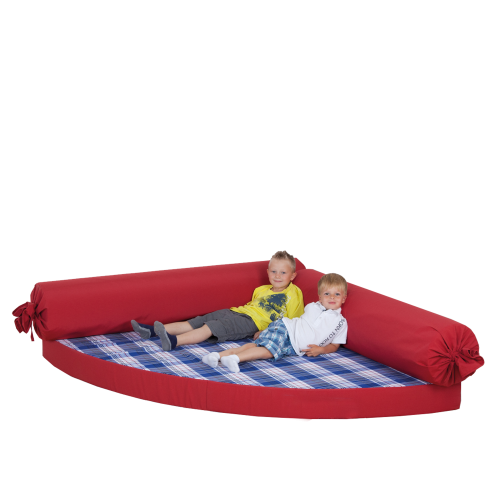 Viertelkreis Kuschelecke 3-teilig B/H/T: 160x15x160 cm, Bezug schwer entflammbar
