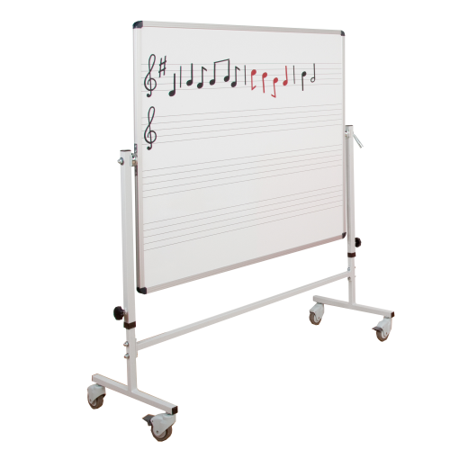 Whiteboard Notentafel fahrbar B/H 120x100 Tafelfläche: B/H 120x100
