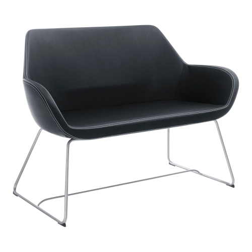 2-Sitzer Nele, mit Kufengestell B/H/T: 117x85x62 cm, Gestellfarbe und Bezug wählbar 2-Sitzer Nele, mit Kufengestell B/H/T: 117x85x62 cm, Gestellfarbe und Bezug wählbar