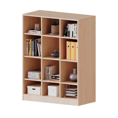 Regal, dreireihig, 3,5 Ordnerhöhen - evo180 Serie Breite 104,5 cm, Gesamthöhe 136 cm, mit Sockel und Mittelwand, ohne Boxen, 9 Einlegeböden Regal, dreireihig, 3,5 Ordnerhöhen - evo180 Serie Breite 104,5 cm, Gesamthöhe 136 cm, mit Sockel und Mittelwand, ohne Boxen, 9 Einlegeböden