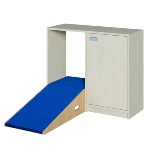 Durchkrabbelschrank 1 B/T: 102x40/196 cm, mit 2 Rampen und Schrank mit 1 Einlegeboden, in 2 unterschiedlichen Höhen Durchkrabbelschrank 1 B/T: 102x40/196 cm, mit 2 Rampen und Schrank mit 1 Einlegeboden, in 2 unterschiedlichen Höhen