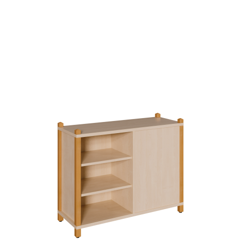 Stollen-Regal, Raumteilerregal mit Mittelwand wechselseitig offen B/T: 106x40 cm, in verschiedenen Höhen, mit Mittelwand, 2 bis 6 Fächer