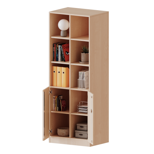 ErgoTray Kombi-Schrank, zweireihig, 5 Ordnerhöhen - evo180 Serie B/H/T: 70,3x190x50 cm, 2 OH unten mit Türen, oben 3 OH Regal, mit Sockel (81 mm), mit Mittelwand ErgoTray Kombi-Schrank, zweireihig, 5 Ordnerhöhen - evo180 Serie B/H/T: 70,3x190x50 cm, 2 OH unten mit Türen, oben 3 OH Regal, mit Sockel (81 mm), mit Mittelwand