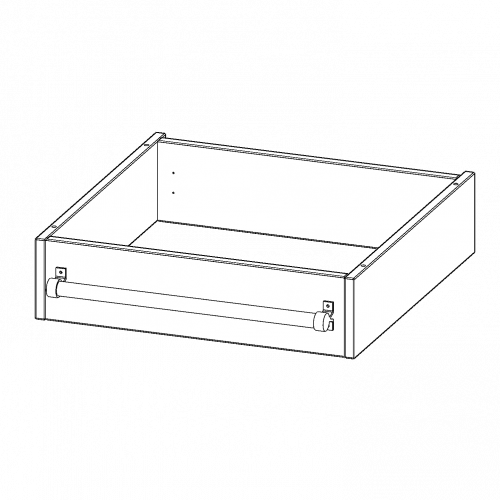 Leiterzarge zur Aufnahme einer Leiter - Serie evo180 Gesamthöhe 15 cm, für 60 cm breite und 60 cm tiefe Schrankwände