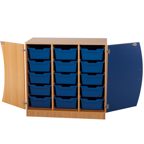 Unterschrank mit Wellentüren, 15 hohe ErgoTray Boxen B/H/T: 104,5x99x50 cm Unterschrank mit Wellentüren, 15 hohe ErgoTray Boxen B/H/T: 104,5x99x50 cm