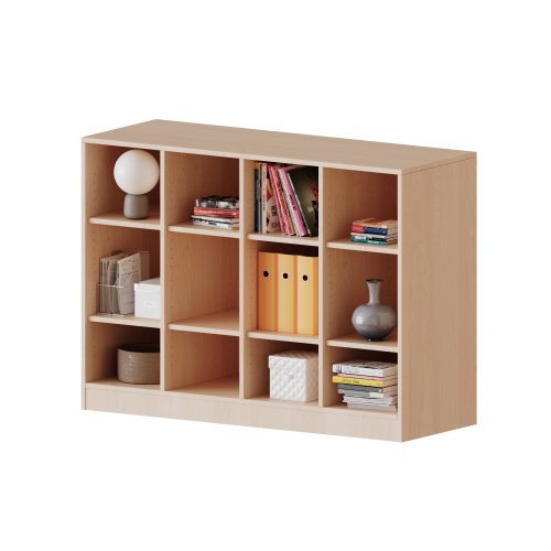 Regal, vierreihig, 2,5 Ordnerhöhen - evo180 Serie Breite 138,7 cm, Gesamthöhe 100 cm, mit Sockel und Mittelwand, ohne Boxen, 8 Einlegeböden Regal, vierreihig, 2,5 Ordnerhöhen - evo180 Serie Breite 138,7 cm, Gesamthöhe 100 cm, mit Sockel und Mittelwand, ohne Boxen, 8 Einlegeböden