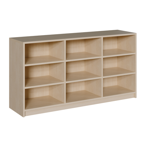 Korpus-Raumteilerregal, dreiteilig B/H/T: 152x60x40 cm, mit 2 Mittelwänden und 1 bzw 2 Einlegeboden je Segment; unterschiedliche Bauhöhen und Rückwand-Varianten