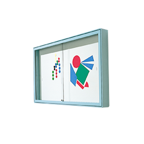 Informationsvitrine W1 mit weißer Stahlrückwand Maße wählbar Informationsvitrine W1 mit weißer Stahlrückwand Maße wählbar