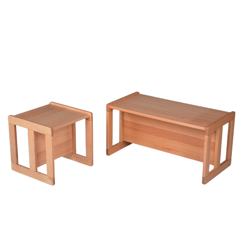 Verwandlungsbank B/H/T: 70x35x35 cm, SH: 15, 22 und 34 cm