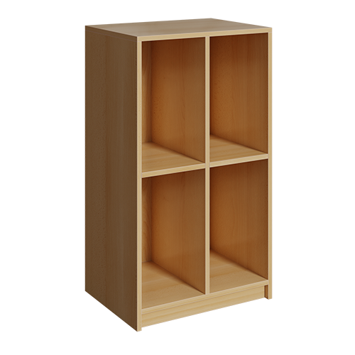 Schultaschenregal mit 4 Fächern B/H/T: 62x109x45 cm, 2reihig mit 2 Fächern übereinander Schultaschenregal mit 4 Fächern B/H/T: 62x109x45 cm, 2reihig mit 2 Fächern übereinander