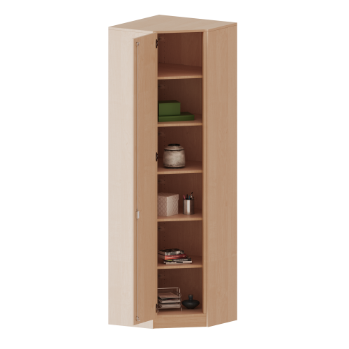 Innenecke als Schrank, 6 Ordnerhöhen - Serie evo180 Gesamthöhe 226 cm, für 40, 50 oder 60 cm tiefe Schrankwände, mit Sockel (81 mm)