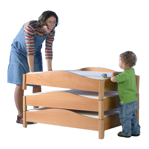 Stapelliege für Krippenkinder, inkl.Matratze B/H/T: 124x27x64 cm, Liege inkl. Matratze (Fläche: 120 x 60 cm)