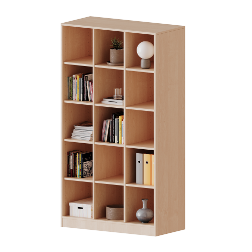 Regal, dreireihig, 5 Ordnerhöhen - evo180 Serie Breite 104,5 cm, Gesamthöhe 190 cm, mit Sockel (81 mm) und Mittelwand, ohne Boxen, 12 Einlegeböden